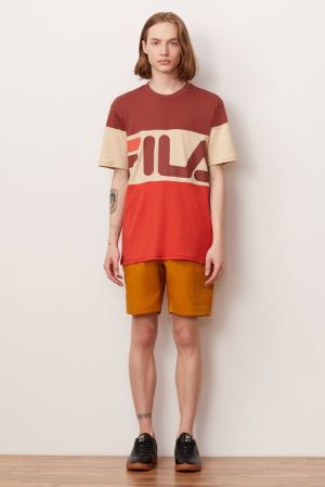 FILA Vialli Tee Shirts Red,Mens Clothing | CA.SZQPEW465